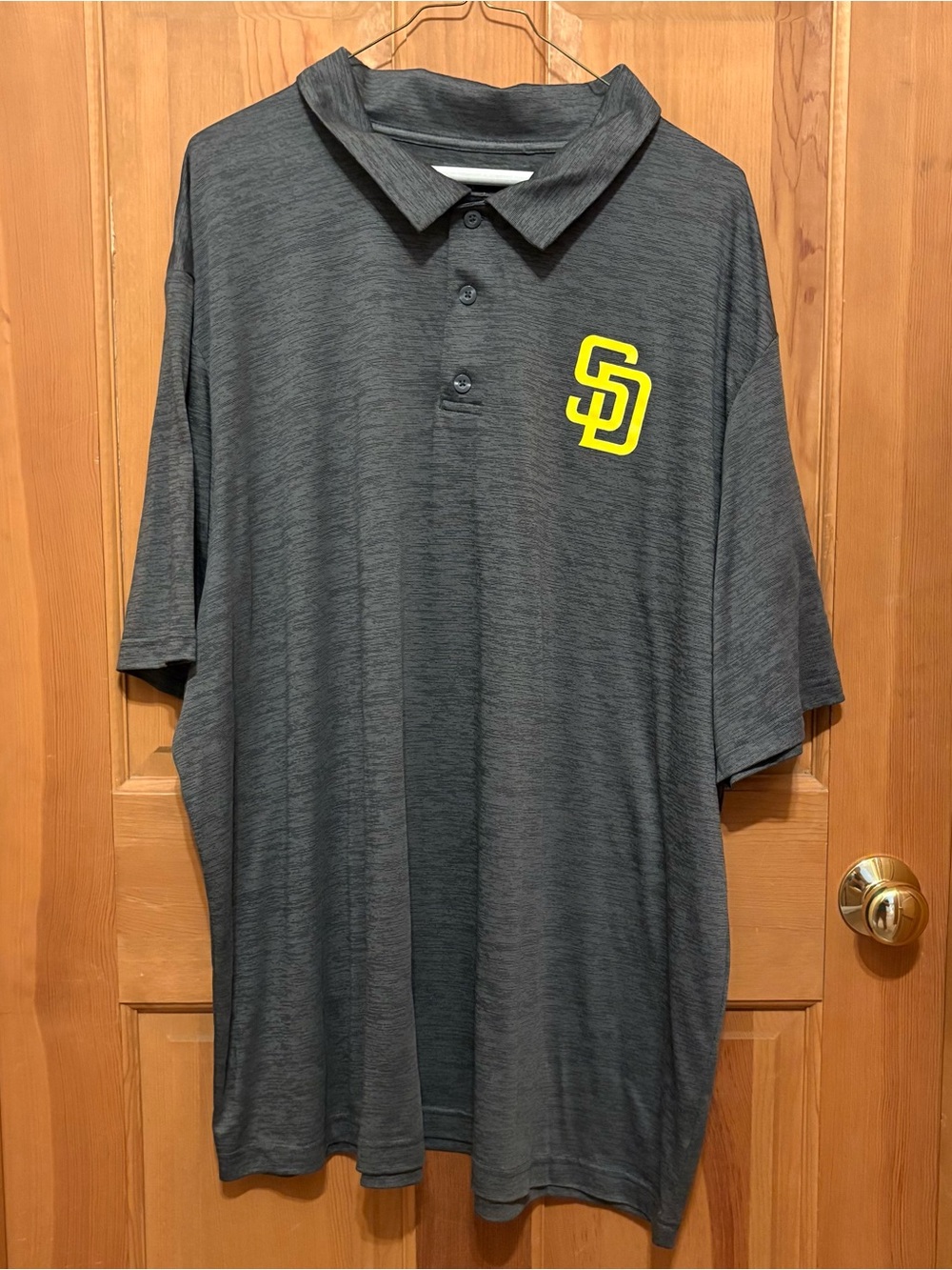 Fanatics Men San Diego Padres MLB Baseball Dark Grey Performance Golf Polo  3XL